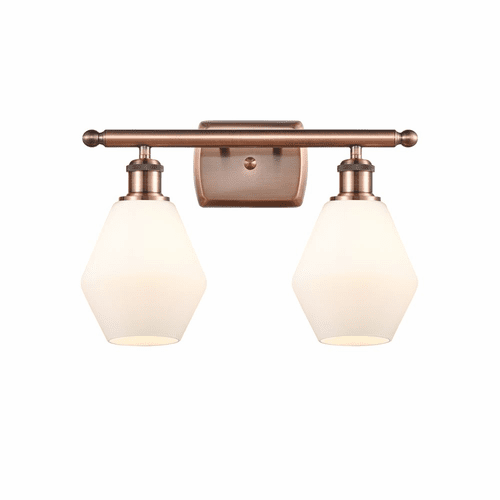 Innovations Cindyrella 2-LT Bath Vanity Light - Antique Copper - 516-2W-AC-G651-6
