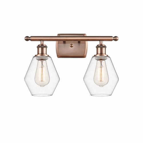 Innovations Cindyrella 2-LT Bath Vanity Light - Antique Copper - 516-2W-AC-G652-6