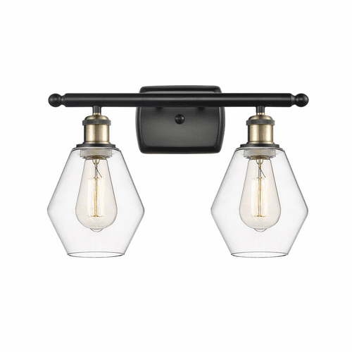 Innovations Cindyrella 2-LT Bath Vanity Light - Black Brass - 516-2W-BAB-G652-6