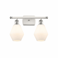 Innovations Cindyrella 2-LT Bath Vanity - White & Chrome - 516-2W-WPC-G651-6 Innovations Cindyrella 2-LT Bath Vanity - White & Chrome - 516-2W-WPC-G651-6