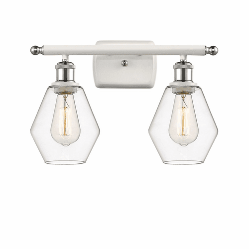 Innovations Cindyrella 2-LT Bath Vanity - White & Chrome - 516-2W-WPC-G652-6