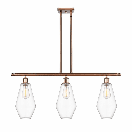 Innovations Cindyrella 3-LT Island Light - Antique Copper - 516-3I-AC-G652-7