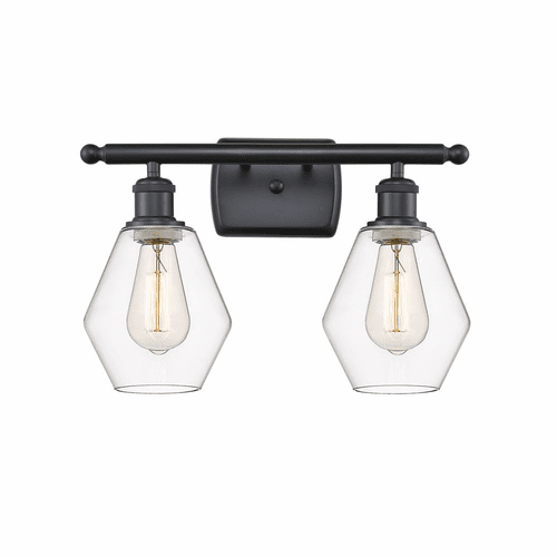 Innovations Cindyrella LED Bath Vanity Light - Matte Black - 516-2W-BK-G652-6-LED