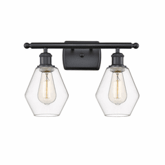 Innovations Cindyrella LED Bath Vanity Light - Matte Black - 516-2W-BK-G652-6-LED