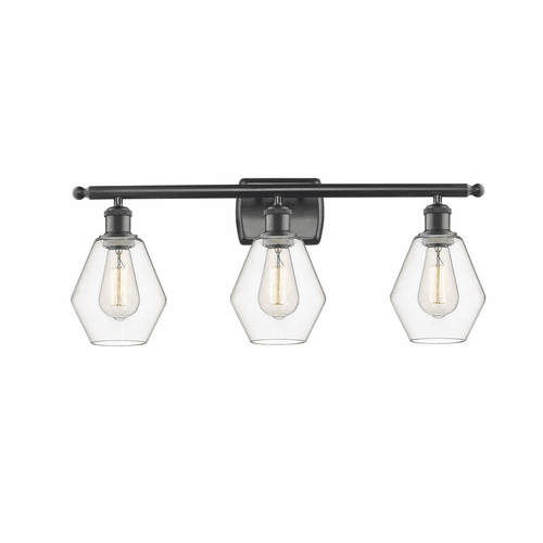 Innovations Cindyrella LED Bath Vanity Light - Matte Black - 516-3W-BK-G652-6-LED