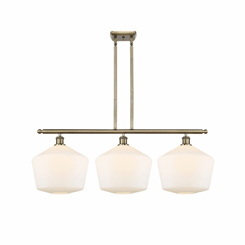 Innovations Cindyrella LED Island Light - Antique Brass - 516-3I-AB-G651-12-LED