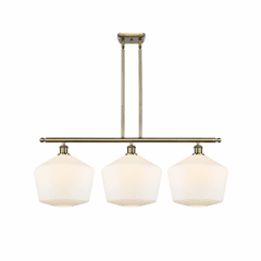 Innovations Cindyrella LED Island Light - Antique Brass - 516-3I-AB-G651-12-LED