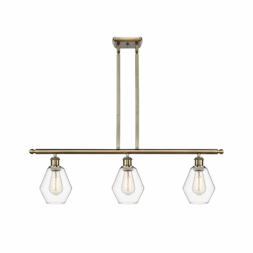 Innovations Cindyrella LED Island Light - Antique Brass - 516-3I-AB-G652-6-LED