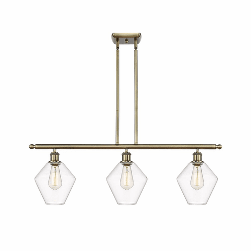Innovations Cindyrella LED Island Light - Antique Brass - 516-3I-AB-G652-8-LED