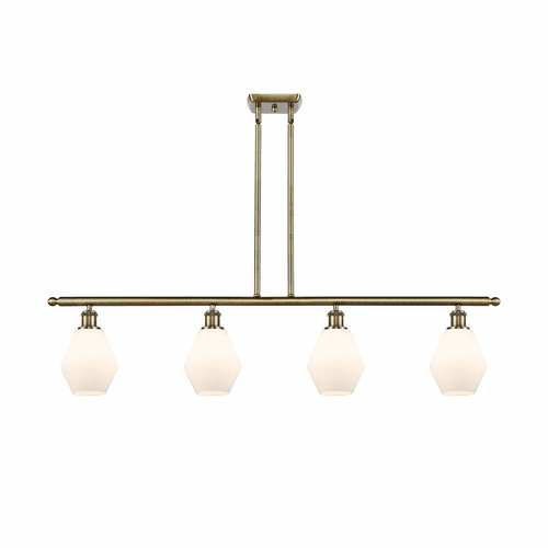 Innovations Cindyrella LED Island Light - Antique Brass - 516-4I-AB-G651-6-LED