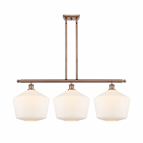 Innovations Cindyrella LED Island Light - Antique Copper - 516-3I-AC-G651-12-LED