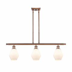 Innovations Cindyrella LED Island Light - Antique Copper - 516-3I-AC-G651-6-LED