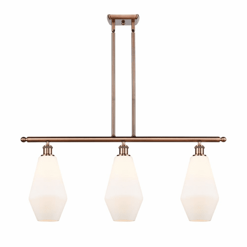 Innovations Cindyrella LED Island Light - Antique Copper - 516-3I-AC-G651-7-LED