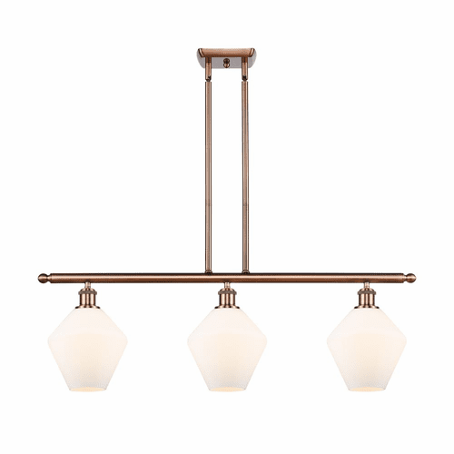 Innovations Cindyrella LED Island Light - Antique Copper - 516-3I-AC-G651-8-LED