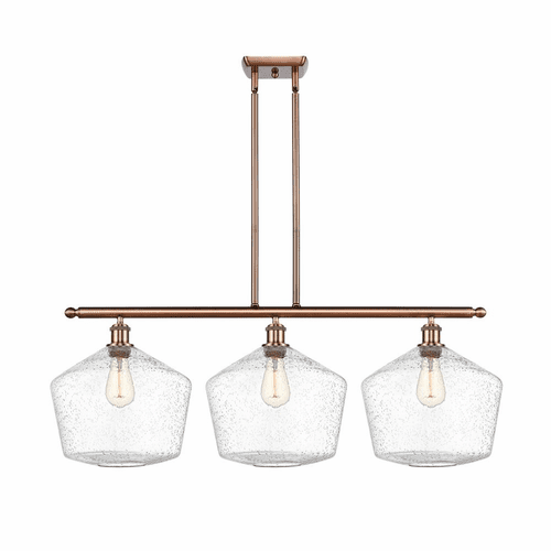 Innovations Cindyrella LED Island Light - Antique Copper - 516-3I-AC-G654-12-LED