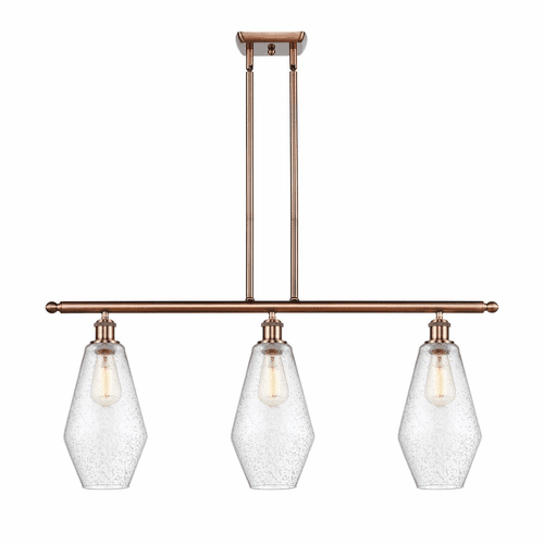 Innovations Cindyrella LED Island Light - Antique Copper - 516-3I-AC-G654-7-LED