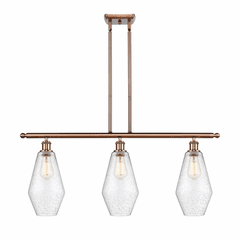 Innovations Cindyrella LED Island Light - Antique Copper - 516-3I-AC-G654-7-LED