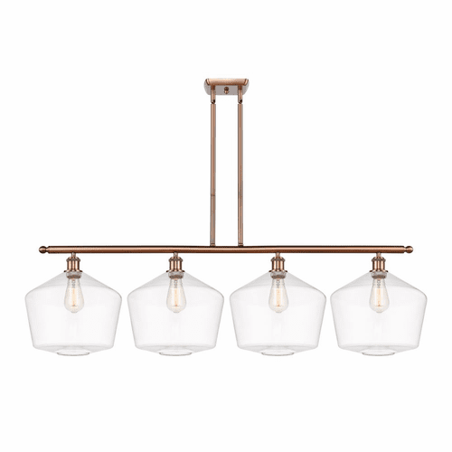 Innovations Cindyrella LED Island Light - Antique Copper - 516-4I-AC-G652-12-LED