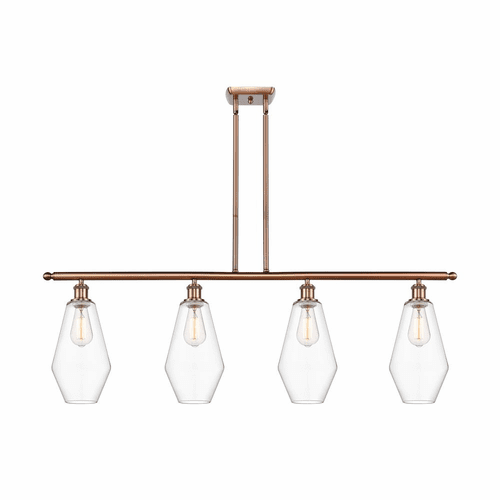Innovations Cindyrella LED Island Light - Antique Copper - 516-4I-AC-G652-7-LED