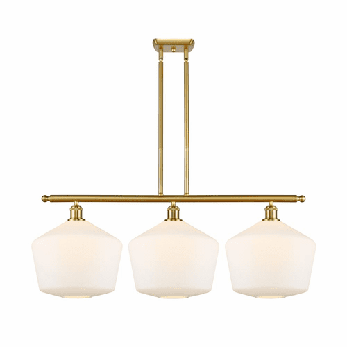 Innovations Cindyrella LED Island Light - Satin Gold - 516-3I-SG-G651-12-LED