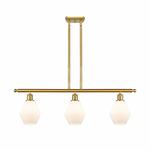 Innovations Cindyrella LED Island Light - Satin Gold - 516-3I-SG-G651-6-LED