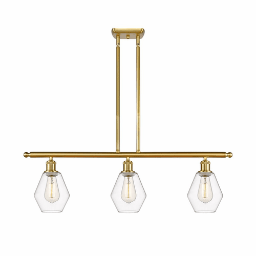 Innovations Cindyrella LED Island Light - Satin Gold - 516-3I-SG-G652-6-LED