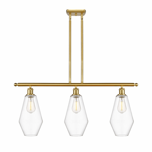 Innovations Cindyrella LED Island Light - Satin Gold - 516-3I-SG-G652-7-LED