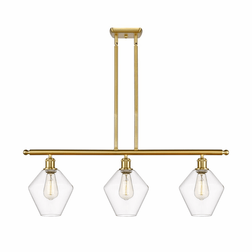 Innovations Cindyrella LED Island Light - Satin Gold - 516-3I-SG-G652-8-LED