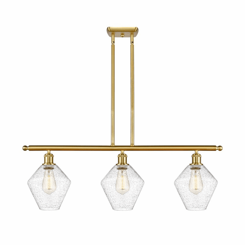 Innovations Cindyrella LED Island Light - Satin Gold - 516-3I-SG-G654-8-LED