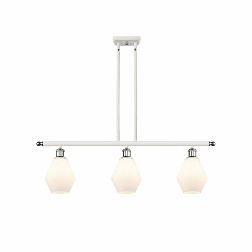 Innovations Cindyrella LED Island Light - White and Chrome - 516-3I-WPC-G651-6-LED