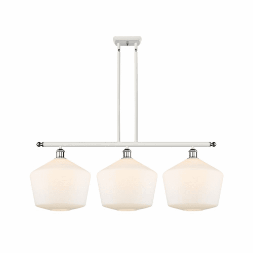 Innovations Cindyrella LED Island - White & Chrome - 516-3I-WPC-G651-12-LED