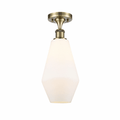 Innovations Cindyrella LED Semi-Flush Mount - Antique Brass - 516-1C-AB-G651-7-LED