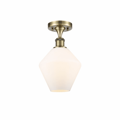 Innovations Cindyrella LED Semi-Flush Mount - Antique Brass - 516-1C-AB-G651-8-LED