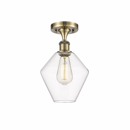 Innovations Cindyrella LED Semi-Flush Mount - Antique Brass - 516-1C-AB-G652-8-LED