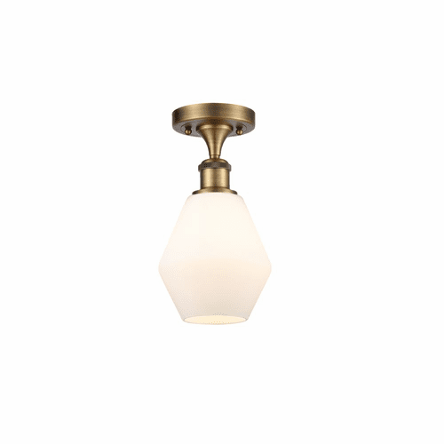 Innovations Cindyrella LED Semi-Flush Mount - Brushed Brass - 516-1C-BB-G651-6-LED