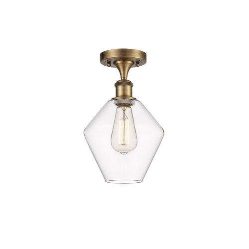 Innovations Cindyrella LED Semi-Flush Mount - Brushed Brass - 516-1C-BB-G652-8-LED