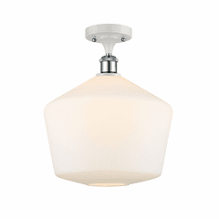 Innovations Cindyrella LED SemiFlush Mount - White/Chrome - 516-1C-WPC-G651-12-LED