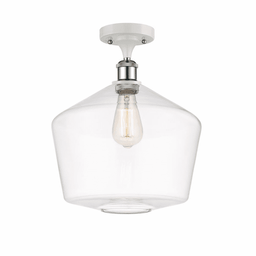 Innovations Cindyrella LED SemiFlush Mount - White/Chrome - 516-1C-WPC-G652-12-LED