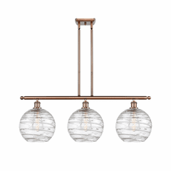 Innovations Deco Swirl 3-LT 36" Island Light - Antique Copper - 516-3I-AC-G1213-10 Innovations Deco Swirl 3-LT 36" Island Light - Antique Copper - 516-3I-AC-G1213-10