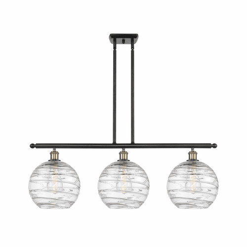 Innovations Deco Swirl 3-LT 36" Island Light - Black Antique Brass - 516-3I-BAB-G1213-10