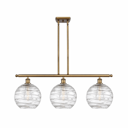 Innovations Deco Swirl 3-LT 36" Island Light - Brushed Brass - 516-3I-BB-G1213-10