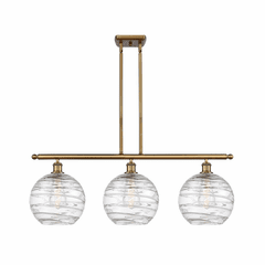 Innovations Deco Swirl 3-LT 36" Island Light - Brushed Brass - 516-3I-BB-G1213-10 Innovations Deco Swirl 3-LT 36" Island Light - Brushed Brass - 516-3I-BB-G1213-10
