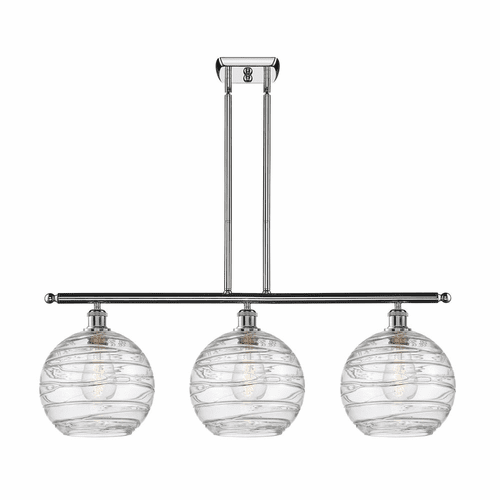 Innovations Deco Swirl 3-LT 36" Island Light - Polished Chrome - 516-3I-PC-G1213-10