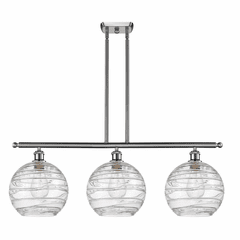 Innovations Deco Swirl 3-LT 36" LED Island Light - Brushed Satin Nickel - 516-3I-SN-G1213-10-LED Innovations Deco Swirl 3-LT 36" LED Island Light - Brushed Satin Nickel - 516-3I-SN-G1213-10-LED