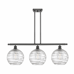 Innovations Deco Swirl 3-LT 36" LED Island Light - Oil Rubbed Bronze - 516-3I-OB-G1213-10-LED