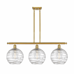 Innovations Deco Swirl 3-LT 36" LED Island Light - Satin Gold - 516-3I-SG-G1213-10-LED Innovations Deco Swirl 3-LT 36" LED Island Light - Satin Gold - 516-3I-SG-G1213-10-LED