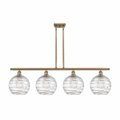 Innovations Deco Swirl 4-LT 48" Island Light - Brushed Brass - 516-4I-BB-G1213-10 Innovations Deco Swirl 4-LT 48" Island Light - Brushed Brass - 516-4I-BB-G1213-10
