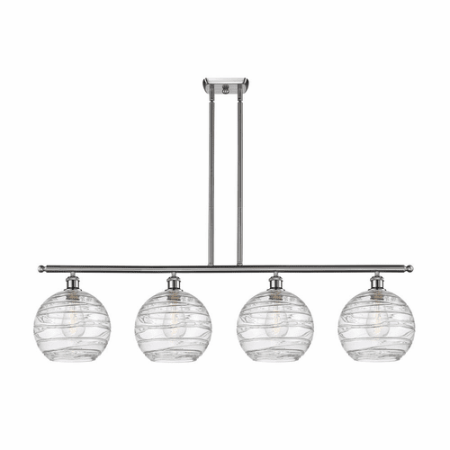 Innovations Deco Swirl 4-LT 48" Island Light - Brushed Satin Nickel - 516-4I-SN-G1213-10