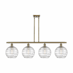 Innovations Deco Swirl 4-LT 48" LED Island Light - Antique Brass - 516-4I-AB-G1213-10-LED Innovations Deco Swirl 4-LT 48" LED Island Light - Antique Brass - 516-4I-AB-G1213-10-LED