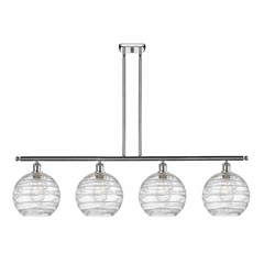 Innovations Deco Swirl 4-LT 48" LED Island Light - Polished Chrome - 516-4I-PC-G1213-10-LED Innovations Deco Swirl 4-LT 48" LED Island Light - Polished Chrome - 516-4I-PC-G1213-10-LED